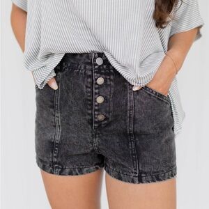 Twill Button Down Shorts